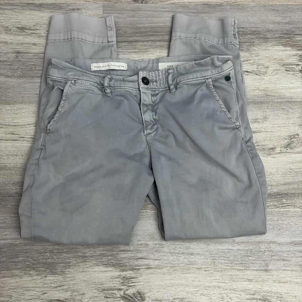 Pilcro and the Letterpress Gray Stet Cropped Stretchy Casual Pants Size 27